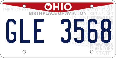 OH license plate GLE3568