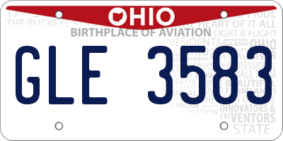 OH license plate GLE3583