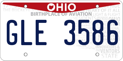 OH license plate GLE3586