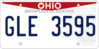 OH license plate GLE3595