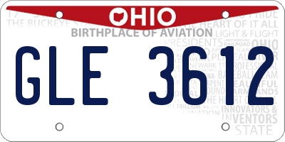 OH license plate GLE3612