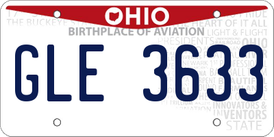 OH license plate GLE3633