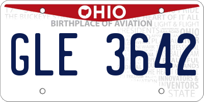 OH license plate GLE3642