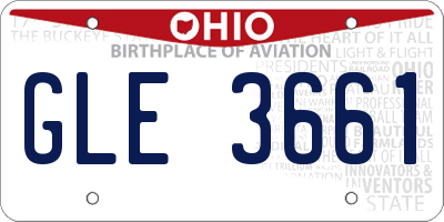 OH license plate GLE3661
