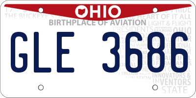 OH license plate GLE3686