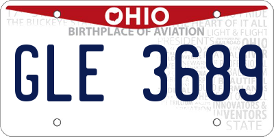 OH license plate GLE3689