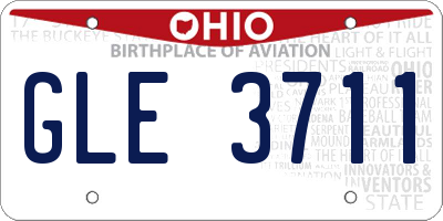 OH license plate GLE3711