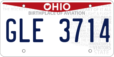 OH license plate GLE3714