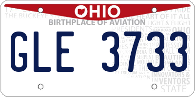 OH license plate GLE3733