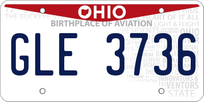 OH license plate GLE3736