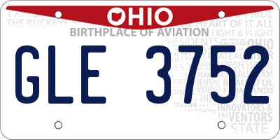 OH license plate GLE3752