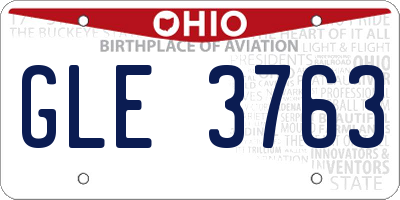 OH license plate GLE3763