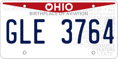 OH license plate GLE3764