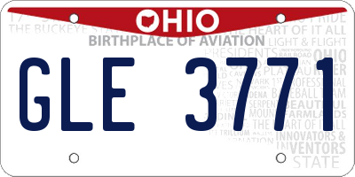 OH license plate GLE3771