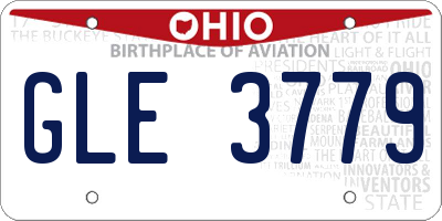 OH license plate GLE3779