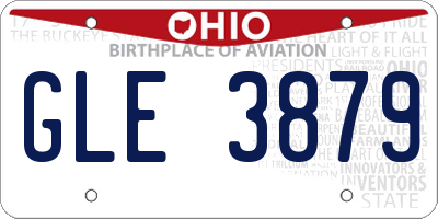 OH license plate GLE3879