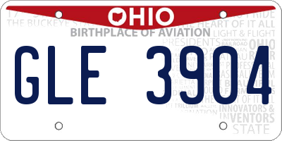 OH license plate GLE3904
