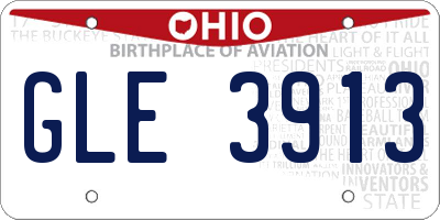 OH license plate GLE3913