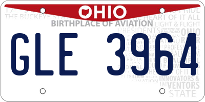 OH license plate GLE3964
