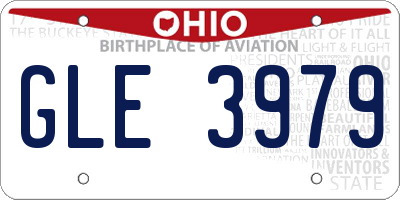OH license plate GLE3979