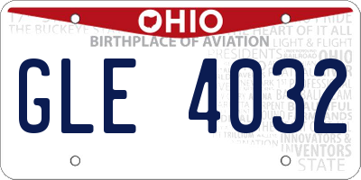 OH license plate GLE4032
