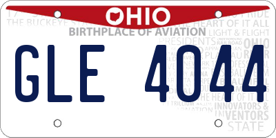 OH license plate GLE4044