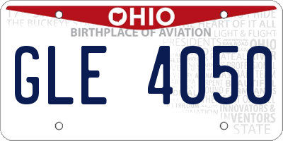 OH license plate GLE4050