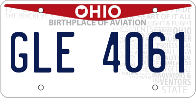 OH license plate GLE4061