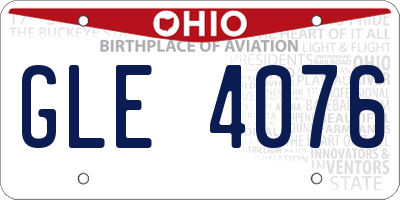 OH license plate GLE4076