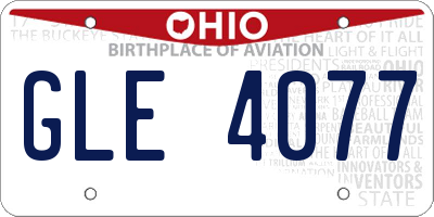 OH license plate GLE4077