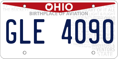 OH license plate GLE4090