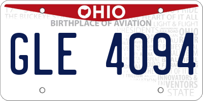 OH license plate GLE4094