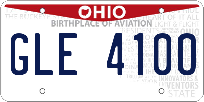 OH license plate GLE4100