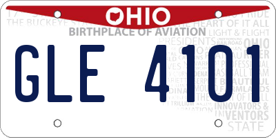 OH license plate GLE4101
