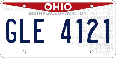 OH license plate GLE4121