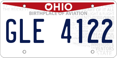 OH license plate GLE4122