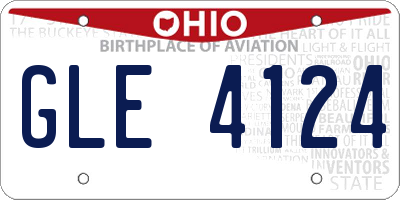 OH license plate GLE4124