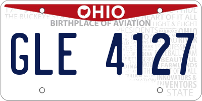 OH license plate GLE4127