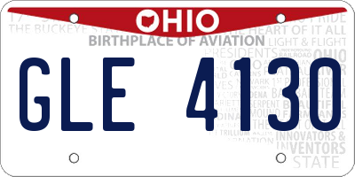 OH license plate GLE4130