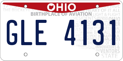OH license plate GLE4131