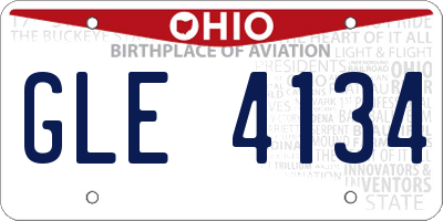 OH license plate GLE4134