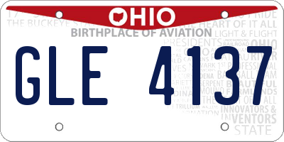 OH license plate GLE4137