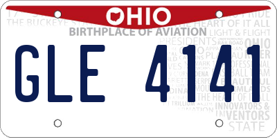 OH license plate GLE4141