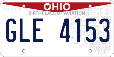 OH license plate GLE4153