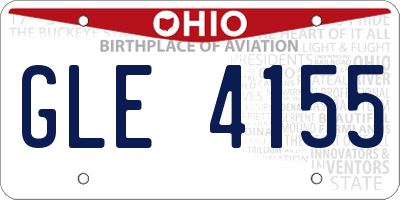 OH license plate GLE4155