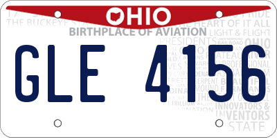 OH license plate GLE4156