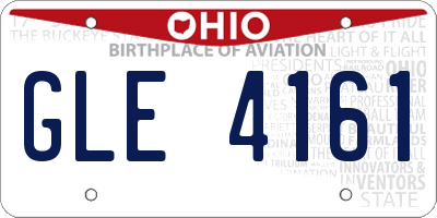 OH license plate GLE4161