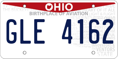OH license plate GLE4162