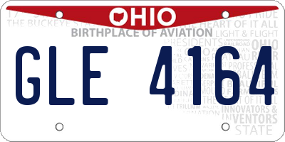 OH license plate GLE4164