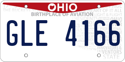 OH license plate GLE4166